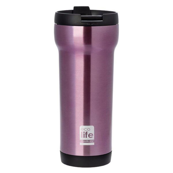 ecolife coffee thermos purple