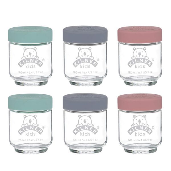 Βαζάκια Παιδικής Τροφής Γυάλινα 6τεμ. Kilner Kids 190ml