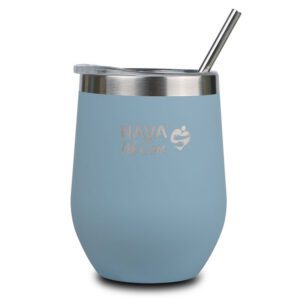 nava coffee thermos blue