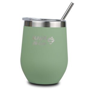 nava coffee thermos green